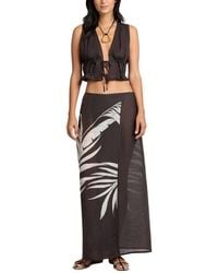 Onia - Linen-Blend Tie Front Top - Lyst