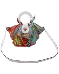 Versace - Raffia Woven Scarf La Medusa Handle Bag (Authentic Pre- Loved) - Lyst