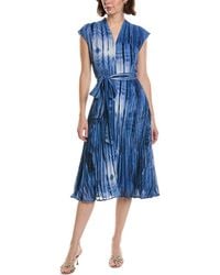 Tahari - Sleeveless Midi Dress - Lyst