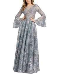Mac Duggal - Embellished Illusion Bell Sleeve A-Line Gown - Lyst