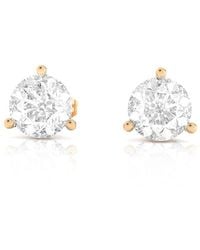 Amairah - 14K Rose 4.00 Ct. Tw. Lab-Grown Diamond Stud Earrings - Lyst