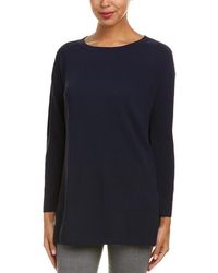 Lafayette 148 New York Ribbed Linen-blend Tunic - Blue