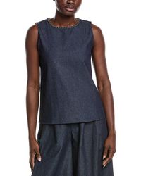 Gracia - Chain Embellished Neckline Sleeveless Top - Lyst