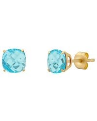 MaxColor - 14k 4.10 Ct. Tw. Swiss Blue Topaz Studs - Lyst