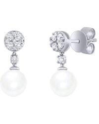 Sabrina Designs - 14K 2.74 Ct. Tw. Diamond & Pearl Dangle Earring - Lyst