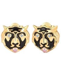 Gabi Rielle - 14k Over Silver Cz Rosy Roar Studs - Lyst