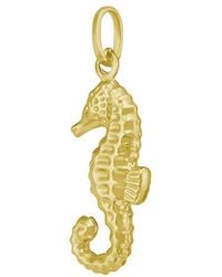 Italian Gold - 14K Seahorse Charm Pendant - Lyst