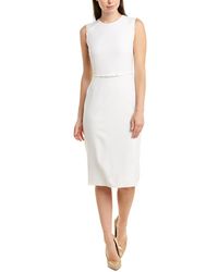 Max Mara 's Maxmara Wool-blend Sheath Dress - White