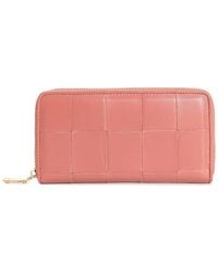 Tiffany & Fred Paris - Woven Leather Zip Around Wallet - Lyst