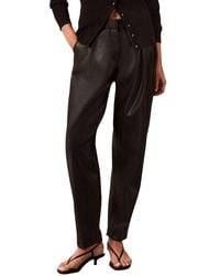 Calvin Klein - High Rise Fly Front Pleat Barrel Leg Pant - Lyst