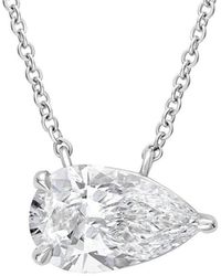 Diana M. Jewels - 14K 12.00 Ct. Tw. Lab-Grown Diamond Solitaire Pendant - Lyst