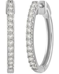 Lab Grown Diamonds - 0.49 Ct. Tw. Lab-Grown Diamond Hoops - Lyst