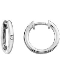 Diamond Select Cuts - Silver Diamond Earrings 0.02 Ct. - Lyst