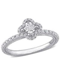Rina Limor - 14k 0.49 Ct. Tw. Diamond Floral Ring - Lyst