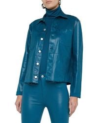 L'Agence - Janelle Slim Raw Jacket - Lyst