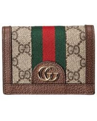 Gucci - Ophidia GG Supreme Canvas & Leather Card Case - Lyst