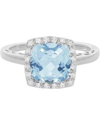 Diamond Select Cuts - 14K Diamond .10 Ct. & 1.80 Ct. Aquamarine Ring - Lyst