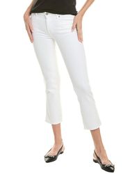 7 For All Mankind - Kimmie Clean White Crop Jean - Lyst