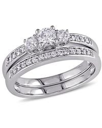 Rina Limor - 14k 0.49 Ct. Tw. Diamond Three-stone Ring - Lyst