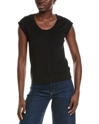 Minnie Rose - Knit Cap Sleeve Cashmere-Blend Top - Lyst