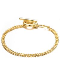 Rachel Glauber 14k Plated Link Chain Bracelet - Metallic