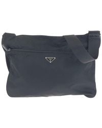 Prada - Tessuto Triangle Logo Shoulder Bag (Authentic Pre-Loved) - Lyst