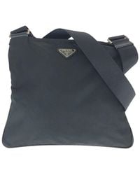Prada - Tessuto Triangle Logo Shoulder Bag (Authentic Pre-Loved) - Lyst