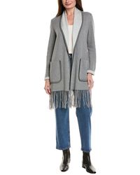 Hannah Rose - Long Fringe Cashmere-blend Cardigan - Lyst