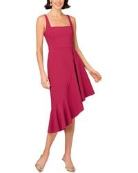 Aidan Mattox - Solid Midi Dress - Lyst