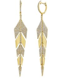 Sabrina Designs - 14k 1.20 Ct. Tw. Diamond Feather Dangle Earrings - Lyst