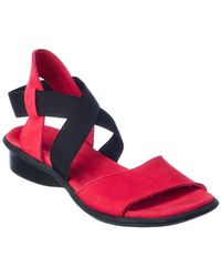 Arche Satia Leather Sandal - Red