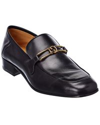 leather loafer with interlocking g horsebit