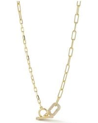 Glaze Jewelry - 14K Over Cz Toggle Necklace - Lyst