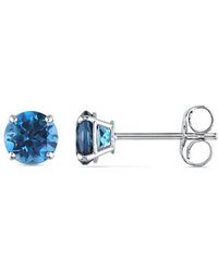 Diamond Select Cuts - 14K 1.20 Ct. Tw. London Topaz Studs - Lyst