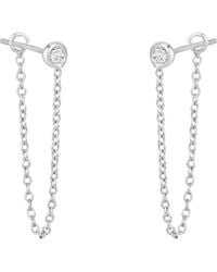 Ariana Rabbani 14k 0.12 Ct. Tw. Diamond Heart Earrings in Metallic - Lyst