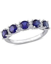 Rina Limor - Silver 1.62 Ct. Tw. Gemstone Half-eternity Ring - Lyst