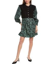 CROSBY BY MOLLIE BURCH - Hendrix Mixed Media Mini Dress - Lyst