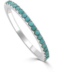 Sabrina Designs - 14k 0.24 Ct. Tw. Turquoise Half-eternity Ring - Lyst