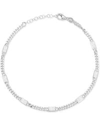 Glaze Jewelry - Cz Curb Ankle Bracelet - Lyst