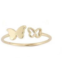 Ember Fine Jewelry 14k Open Double Butterfly Ring - Metallic