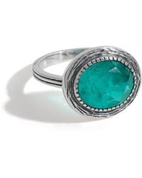 TIRAMISU - Plated 4.00 Ct. Tw. Emerald Doublet Quartz Solitaire Ring - Lyst