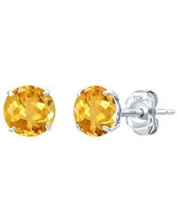 MaxColor - 14K 1.40 Ct. Tw. Citrine Stud Earrings - Lyst