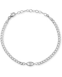 Sphera Milano - Plated Evil Eye Link Bracelet - Lyst