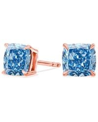 Amairah - 14K Rose 2.00 Ct. Tw. Lab-Grown Diamond Stud Earrings - Lyst