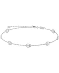 Lab Grown Diamonds - 14K 1.50 Ct. Tw. Lab-Grown Diamond Station Bracelet - Lyst