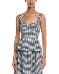 REVERIEE - Linen-Blend Sleeveless Top - Lyst