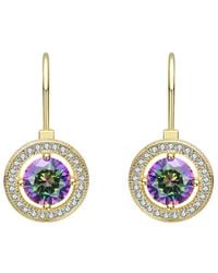 Rachel Glauber - 14K Diamond Cz Dangle Earrings - Lyst
