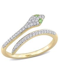 Rina Limor - 10K 0.24 Ct. Tw. Diamond & Tsavorite Ring - Lyst