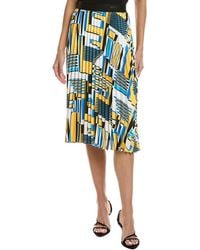 KARL LAGERFELD - Printed Pleated Skirt - Lyst