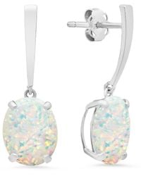 MaxColor - 14k 1.50 Ct. Tw. Lab-grown Opal Drop Earrings - Lyst